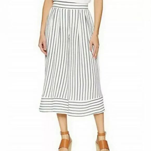 Misa Los Angeles Blue + White Striped Wide Leg Pants - Picture 5 of 6